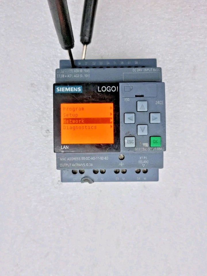 Used Working Siemens 6ED1052-1CC01-0BA8 Logo 24CE DC24V 6ED10521CC010BA8
